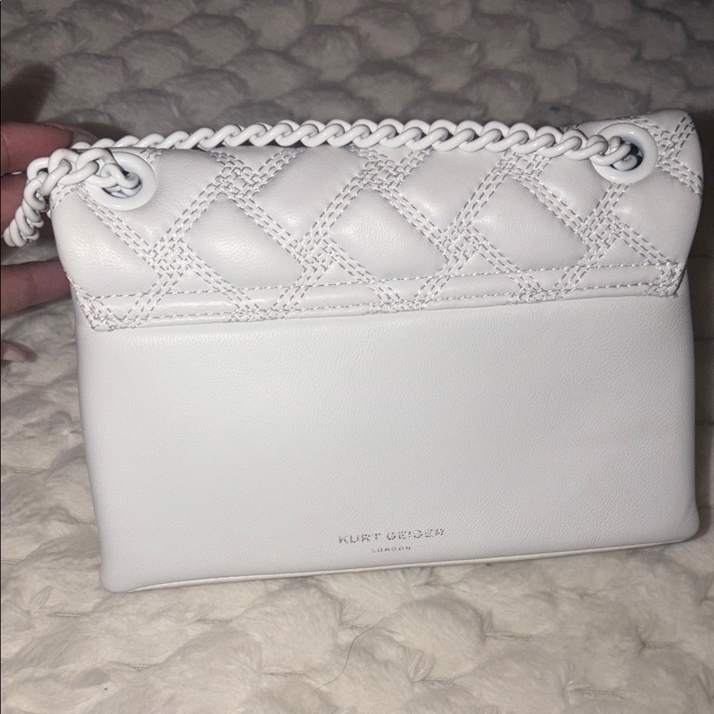 Kurt Geiger White Quilted Mini Bag - Picture 3 of 8